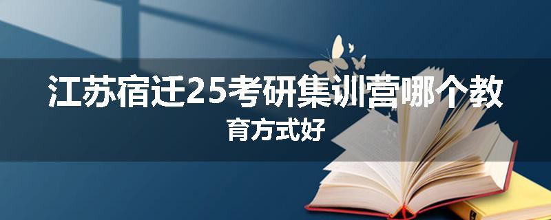 江苏宿迁25考研集训营哪个教育方式好