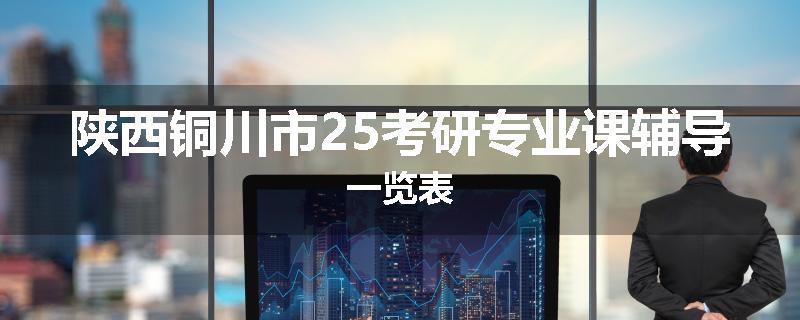 陕西铜川市25考研专业课辅导一览表
