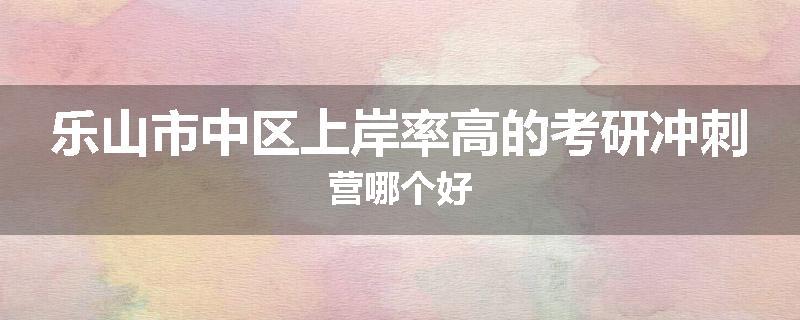 乐山市中区上岸率高的考研冲刺营哪个好