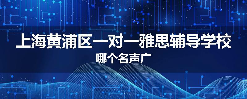 上海黄浦区一对一雅思辅导学校哪个名声广