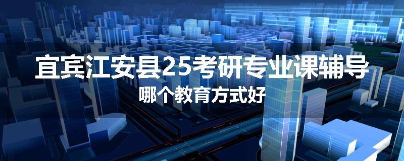 宜宾江安县25考研专业课辅导哪个教育方式好