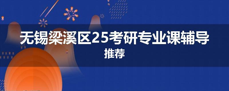 无锡梁溪区25考研专业课辅导推荐
