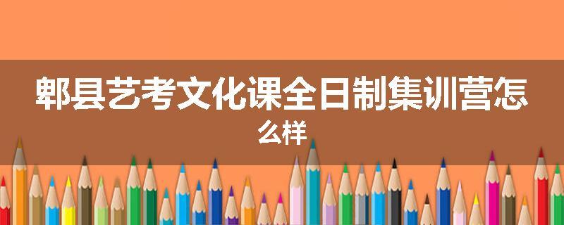 郫县艺考文化课全日制集训营怎么样