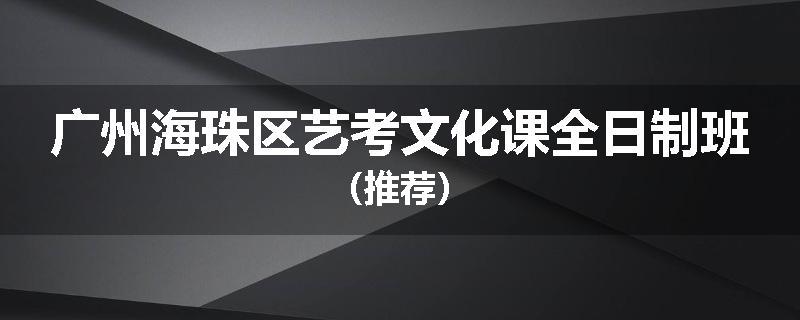 广州海珠区艺考文化课全日制班（推荐）