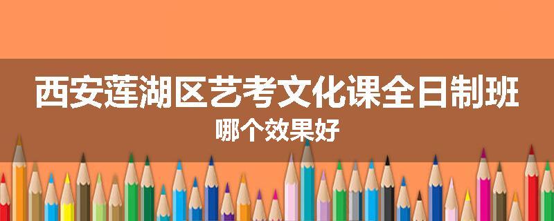 西安莲湖区艺考文化课全日制班哪个效果好
