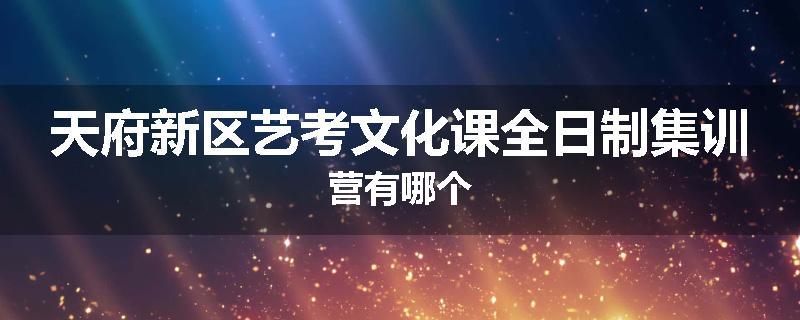 天府新区艺考文化课全日制集训营有哪个