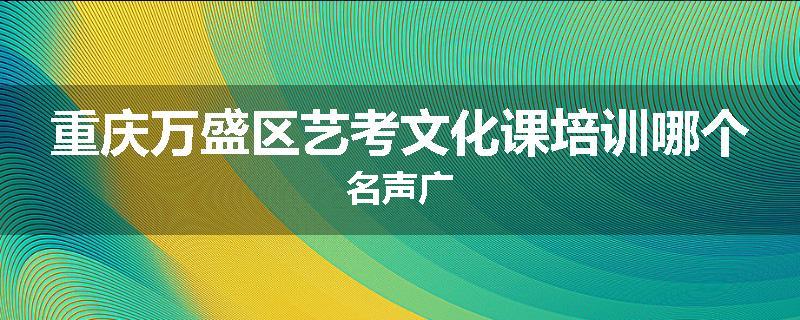 重庆万盛区艺考文化课培训哪个名声广