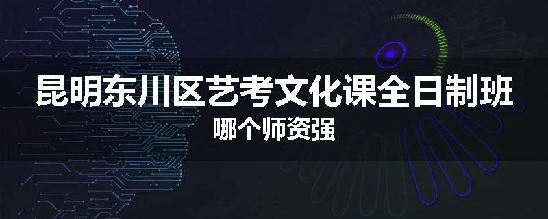 昆明东川区艺考文化课全日制班哪个师资强