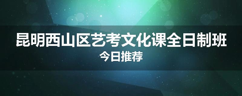 昆明西山区艺考文化课全日制班今日推荐