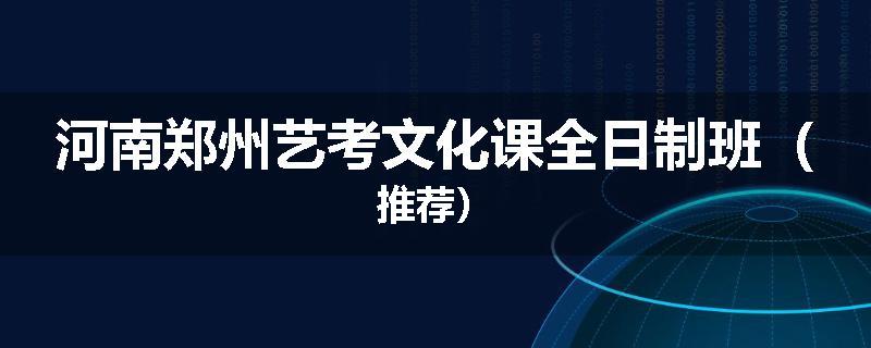 河南郑州艺考文化课全日制班（推荐）