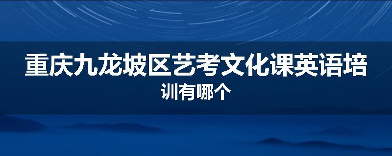 重庆九龙坡区艺考文化课英语培训有哪个