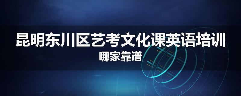 昆明东川区艺考文化课英语培训哪家靠谱