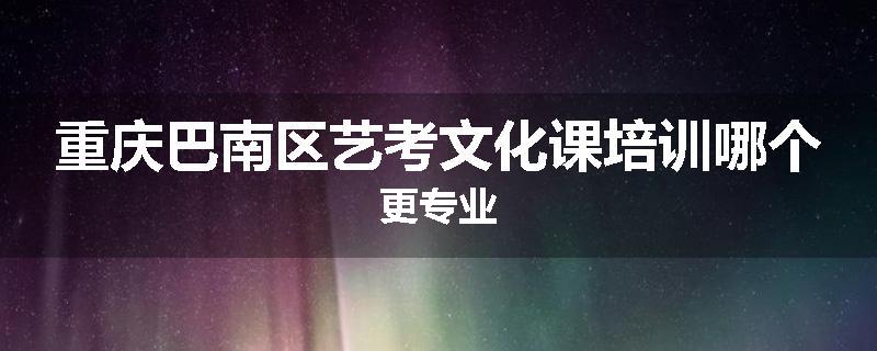 重庆巴南区艺考文化课培训哪个更专业
