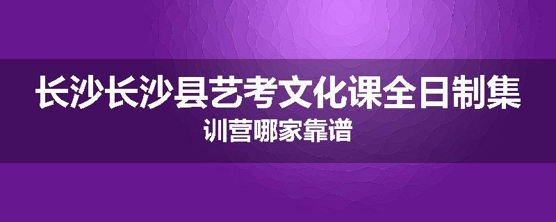 长沙长沙县艺考文化课全日制集训营哪家靠谱