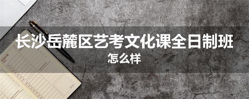 长沙岳麓区艺考文化课全日制班怎么样