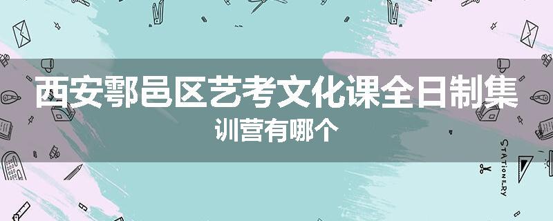 西安鄠邑区艺考文化课全日制集训营有哪个