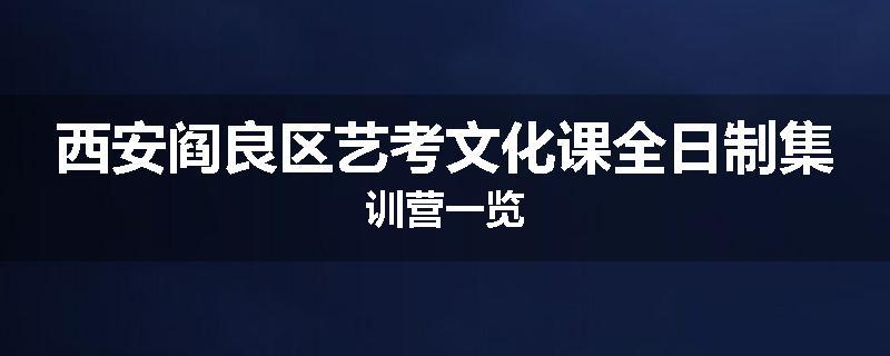 西安阎良区艺考文化课全日制集训营一览