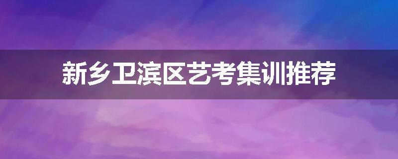 新乡卫滨区艺考集训推荐