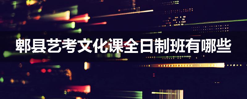 郫县艺考文化课全日制班有哪些