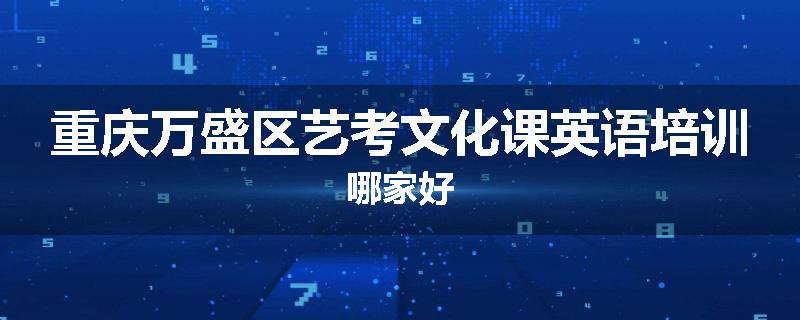 重庆万盛区艺考文化课英语培训哪家好