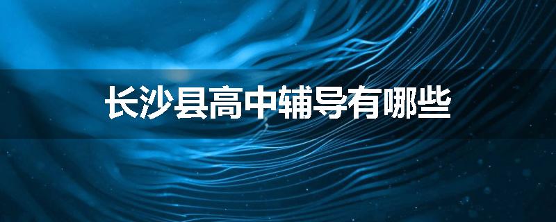 长沙县高中辅导有哪些