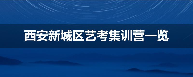 西安新城区艺考集训营一览