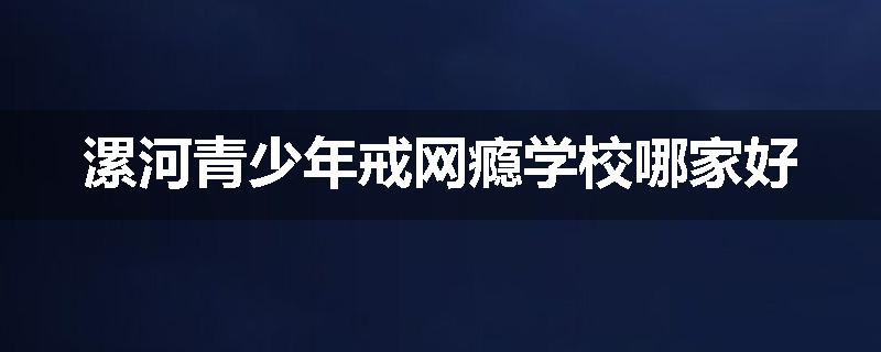 漯河青少年戒网瘾学校哪家好