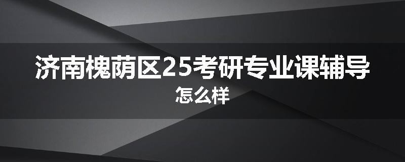 济南槐荫区25考研专业课辅导怎么样