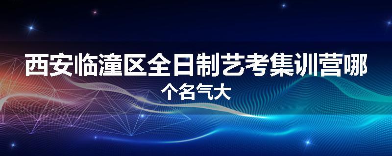 西安临潼区全日制艺考集训营哪个名气大