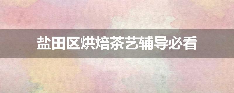 盐田区烘焙茶艺辅导必看