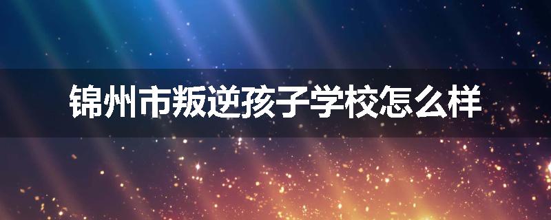 锦州市叛逆孩子学校怎么样