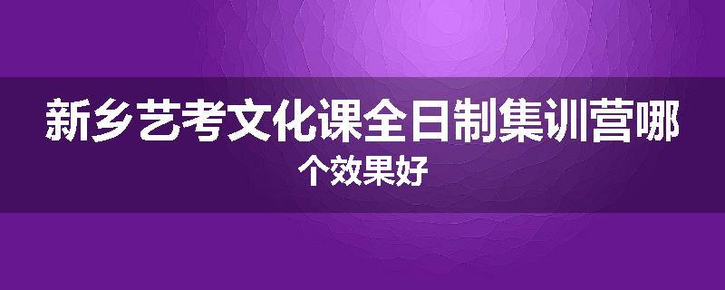 新乡艺考文化课全日制集训营哪个效果好