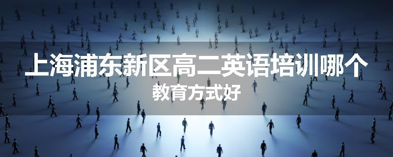 上海浦东新区高二英语培训哪个教育方式好