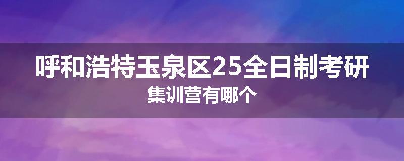 呼和浩特玉泉区25全日制考研集训营有哪个