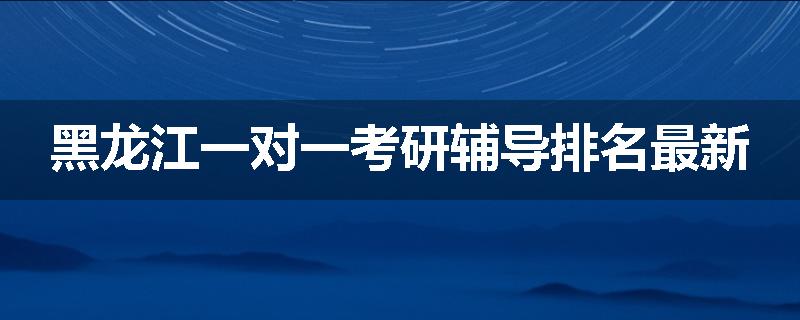 黑龙江一对一考研辅导排名最新