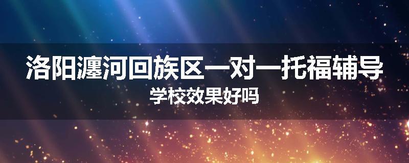 洛阳瀍河回族区一对一托福辅导学校效果好吗