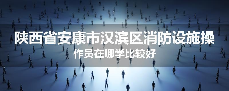 陕西省安康市汉滨区消防设施操作员在哪学比较好