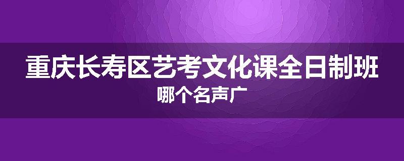 重庆长寿区艺考文化课全日制班哪个名声广