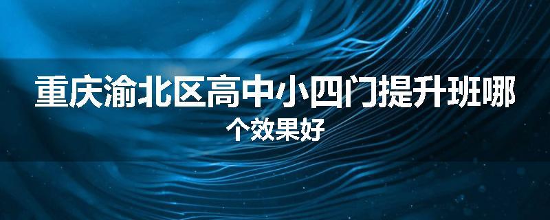重庆渝北区高中小四门提升班哪个效果好