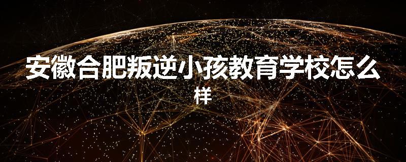 安徽合肥叛逆小孩教育学校怎么样