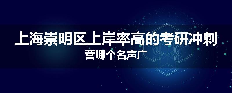 上海崇明区上岸率高的考研冲刺营哪个名声广