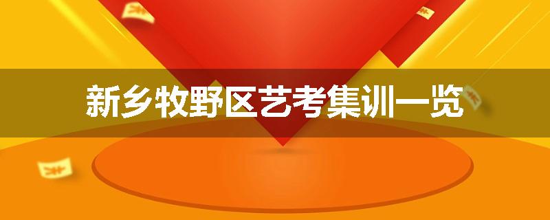 新乡牧野区艺考集训一览