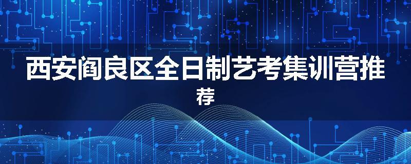 西安阎良区全日制艺考集训营推荐