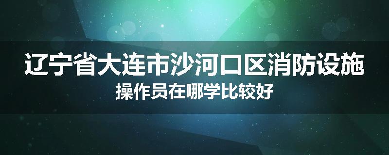 辽宁省大连市沙河口区消防设施操作员在哪学比较好