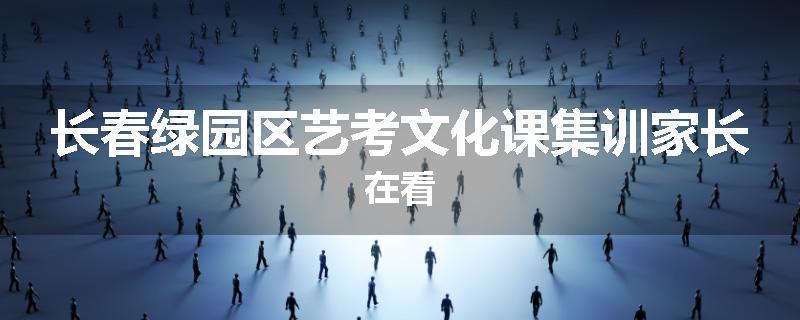 长春绿园区艺考文化课集训家长在看