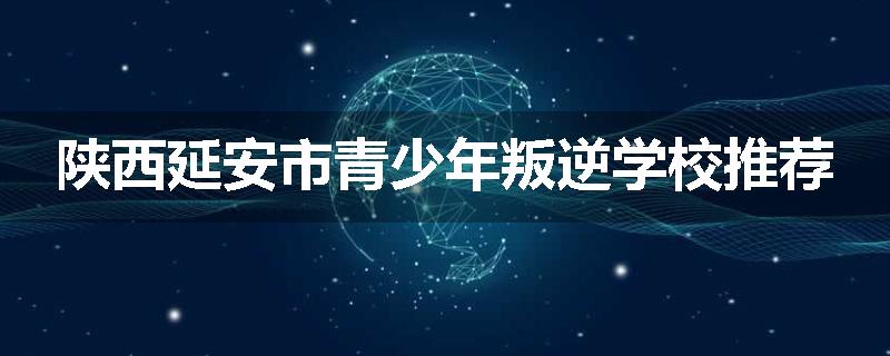 陕西延安市青少年叛逆学校推荐