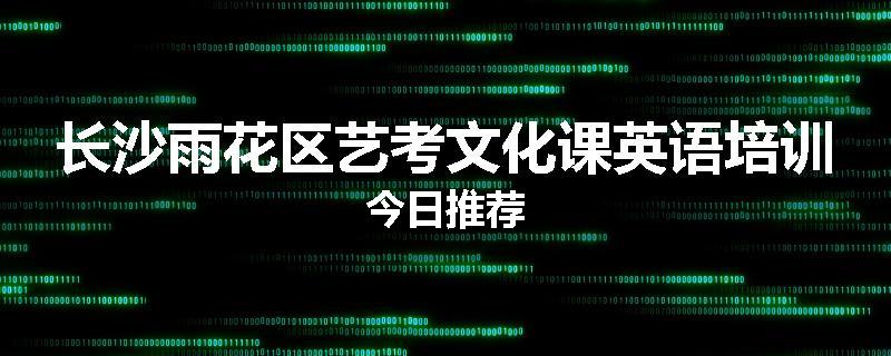 长沙雨花区艺考文化课英语培训今日推荐