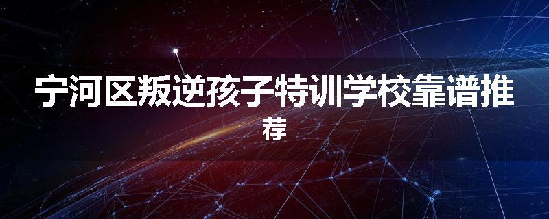 宁河区叛逆孩子特训学校靠谱推荐