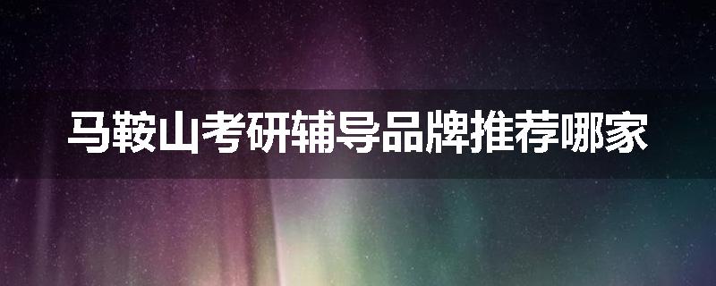 马鞍山考研辅导品牌推荐哪家