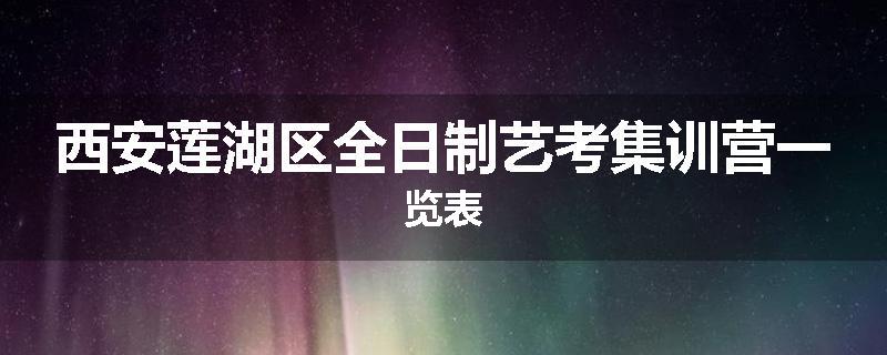 西安莲湖区全日制艺考集训营一览表